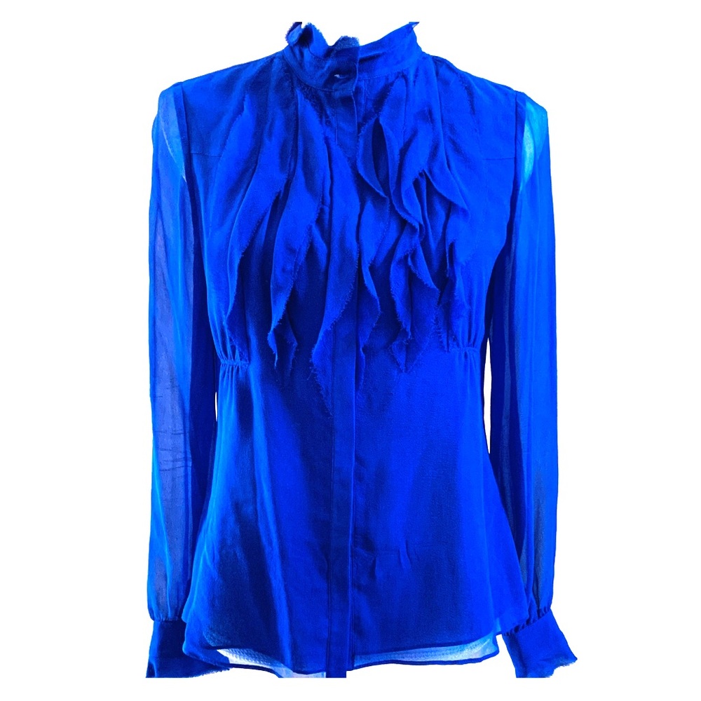 Ruffled chiffon blouse